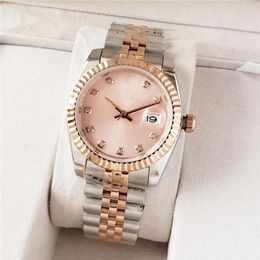 Montre mécanique automatique pour hommes et femmes, AAA, acier inoxydable, argent, or Rose, Datejust, saphir, 904L-RLX205B