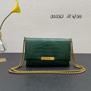 AAA Mini Luxe Designer Bags Triplet T Crocodile reliëf Multi Pocket Wallet Chain Dameszak Lederen Handtas Een schouder Crossbody tas