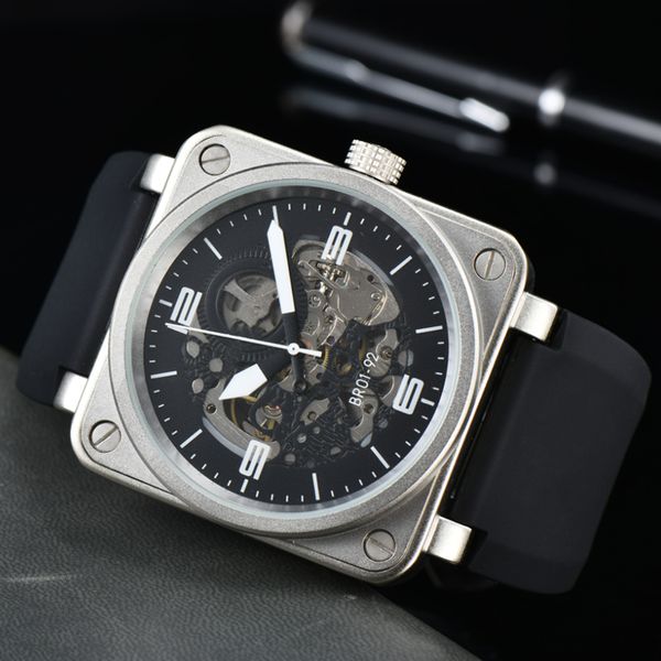 AAA modèle Sport caoutchouc bracelet de montre machines Bell luxe multifonction montre affaires en acier inoxydable homme Ross montre-bracelet