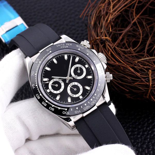 Relojes de movimiento AAA Reloj Reloj de lujo Mecánico 40 mm Hebilla plegable Cristal de zafiro Hardlex Cronómetro Cerámica Relojes impermeables automáticos montre orologio uomo