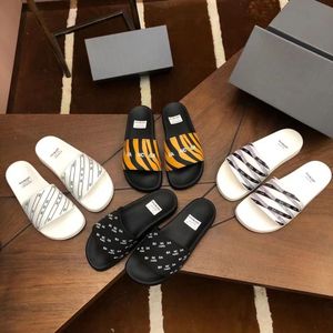 AAA paris Designer Slides Heren Slippers Tas bloei bloemen afdrukken leer Web Zwarte schoenen Mode luxe zomer sandalen strand sneakers MAAT 36-45