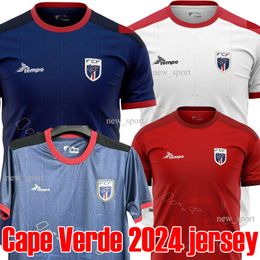 24 25 Cape Verde Soccer Jerseys 2024 25 Home Away Third 2023 Africa Cup Men Uniforms Kits Football Shirts