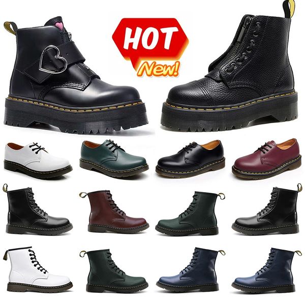 AAA Qualit Dr Martennes Designer Boots Woman Designer Shoes Winter Femmes Black Luxury Bottes en cuir classique Mentille Fichers Facers Trainers High Top Sneakers