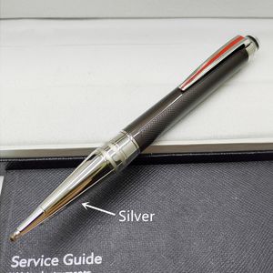 Stylo à bille noir/argent de qualité AAA/stylo à bille roulante avec cristal, papeterie de bureau pour hommes d'affaires, stylos à bille d'écriture, cadeau