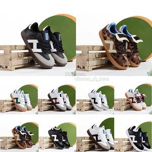 Gales Bonner Leopard Zapatos para niños OG Diseñador Plataforma casual Sneakers Pony Cream White Black Collegiate Green Boys Flat Flat Fatdler Trainers