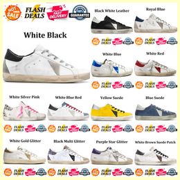 AAA + Calidad Zapatos de diseñador Golden Women Super Star Brand Hombres Nuevo lanzamiento Italia Zapatillas de deporte Lentejuelas Clásico Blanco Do Old Dirty Casual Shoe