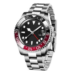 AAA qualité montres de créateurs hommes GMT montre 40mm 904L automatique mécanique boucle pliante verre saphir étanche céramique rouge bleu lunette cadran noir montres-bracelets