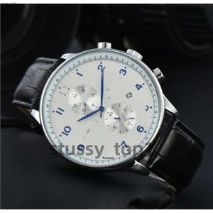 AAA Quality Iwcity Watch Men Watch Luxury Mens Mens Big Pilot Watches Auto Mechanical Uhren Super Lumin Date Watchmen Leather Strap Montre Luxe CDP ES MEN D43