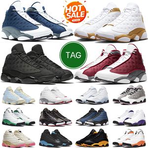 ontwerper 13s Flint heren basketbalschoenen Flint Black Cat Celestine blauw grijs tarwe gefokt Houndstooth pet en jurk Reverse He Got Game Royal sport heren trainer sneaker