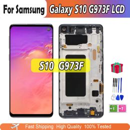 AAA+ kwaliteit OLED2 LCD voor S10 LCD-display met frame voor Samsung Galaxy S10 G973F/DS G973 G973U SM-G973 LCD Touchscreen getest