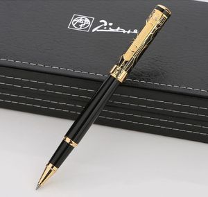 Topkwaliteit Picasso black metalen roller ball pen met gouden clip business office stationery schrijven cadeaum ball pennen schrijven