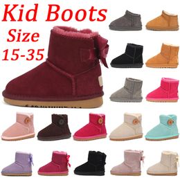 aaa + Qualité uggsboot tasman Australie ug Bottes pour enfants Kid Snow Boot Designer Enfants Chaussures Hiver uggskid Ultra Mini Boot Bébé Garçons Filles Tout-petit uggssy Chaussons Plats