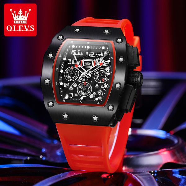 Montres de qualité AAA Hommes Squelette Cadran Sport Montres Hommes Designer Montres Style De Mode Top Marque De Luxe Gel De Silice Bracelet Étanche Montre À Quartz Montre Homme 3608