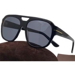 Hoogwaardige 0630 gradiënt zonnebril UV400 grote vierkante piolt stijl dik pure pure-plank zonnebril 56-15-140 UV400 beveiligingsmuti-kleurfull-set pakking