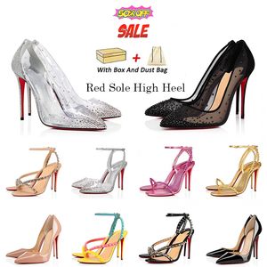 Designer red bottoms heels Mujer zapatos de tacón alto Dress Shoes Studded High Heel Nude Champagne Ladies Shoes womandress High Heel shoe