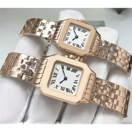 AAA horloge heren dames diamanten horloges tank montre mode casual quartz uurwerk klein vierkant dameshorloges 22 mm 27 mm zilver verguld dh016