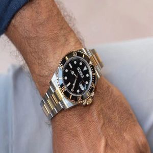 aaa Horloges voor Mannen Horloges heren automatisch mechanisch horloge roestvrijstalen armband kalender displaygrootte 40mm keramische194p