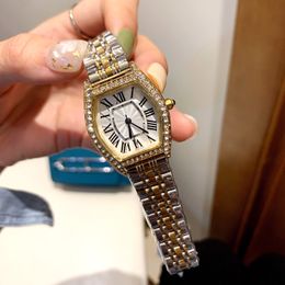 Montre pour femme AAA Mouvement à quartz Boîtier en diamant en acier inoxydable Japon Batterie Montres habillées Splash Étanche Designer Montre-bracelet Horloge analogique Montre De Luxe
