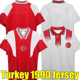 1990 Camisetas de fútbol Turquía Camisetas de fútbol retro Local visitante 90 Hakan Rustu Basturk Tosun Arda Kalhanos UGC Camiseta de fútbol Burak Chemists Day Equipo nacional de fútbol