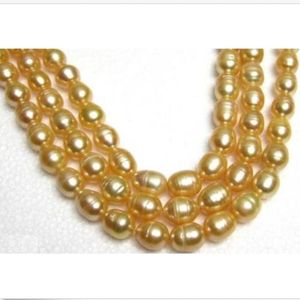 AAA35 INCH ENORME 11-13 MM NATUURLIJKE ZUIDZEE GOUDEN PAREL KETTING 14K GOUDEN SLUITING200u