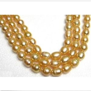 AAA COLLAR DE PERLAS DE ORO DEL MAR DEL SUR NATURAL DE 11 A 13 MM ENORME DE 35 PULGADAS CIERRE DE ORO DE 14 K299a