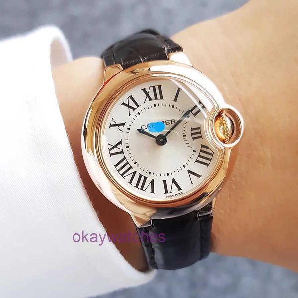 AAAA Cratre Designer Relojes automáticos de alta calidad Serie de globo azul 18K Gold Quartz Womens Watch W6900256 con caja original