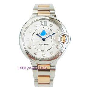 AAAA Crratre Designer Hoge kwaliteit Automatische horloges Blue Ballon Series Diamond Set Automatisch mechanisch horloge Womens Watch We902061