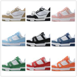 Designer plat Sneaker Casual Chaussures Denim Toile Cuir Noir Abloh Blanc Vert Rouge Bleu Lettre Superpositions Plate-forme Hommes Femmes Baskets