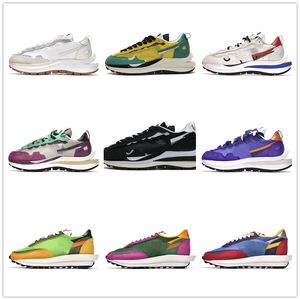 Hommes Femmes Vaporwaffle Waffle Chaussures Noir Blanc Nylon Royal Fuchsia Villain Rouge Tour Jaune Pale Ivoire LDWaffle Baskets