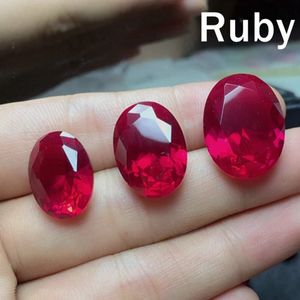 AAAA Grand Ruby naturel Ruby 13x18mm Srilanka Garnet Ovale Cut VVS Bijoux de pierres précieuses en vrac 231221