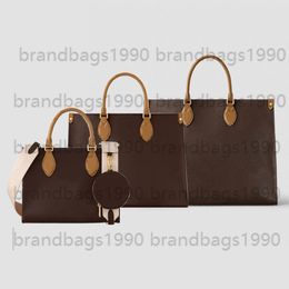 AAAAA Designer Tas Grote Maat Onthgo Vrouwen Tote Bag Handtas Schouder Portemonnee Datum Code Serienummer Mode Cross body Tassen