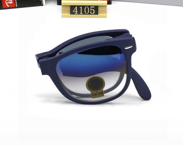 AAAAA Gafas de sol de diseñador para mujer, gafas de sol de lujo, gafas de sol masculinas vintage con parte superior plana, gafas de sol cuadradas negras de marca para hombre, gafas de sol con gradiente UV400, Cool One Piece 4105