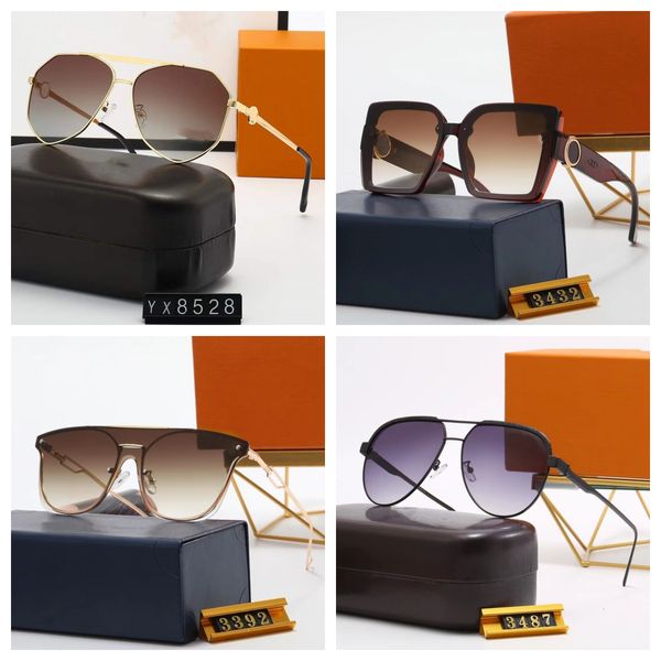 Lunettes de soleil rétro vintage de vente chaude pour femmes hommes classiques grand cadre aviateur carré UV400 lunettes orange à la mode avec boîte nouvelle mode 2024