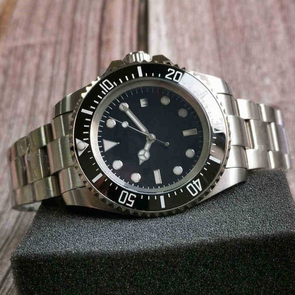 aaaaa ETA2836 Macchinario automatico SEA NERO Quadrante 44mm Grande orologio meccanico da uomo Lunetta girevole Inserto in ceramica 24 rubini NH35A MIYOTA 8215 Oys