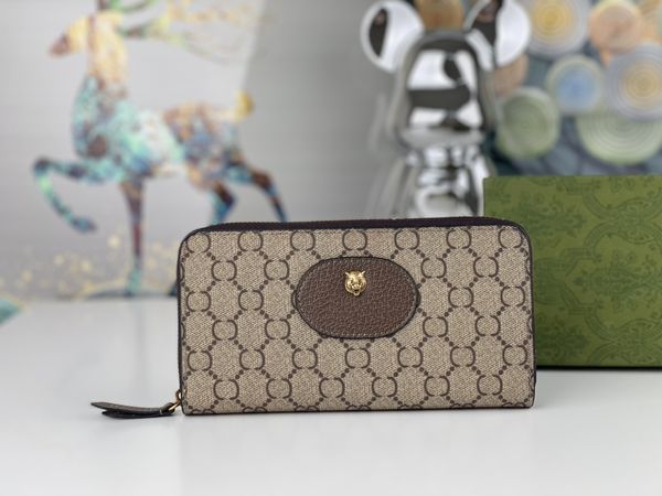 AAAAA Portefeuille de créateur de mode long en cuir sacs à main de luxe à glissière porte-monnaie porte-carte clé porte-monnaie porte-monnaie pochettes pour téléphone boucle de tête de tigre