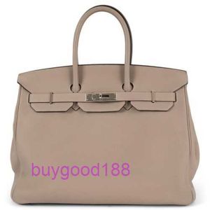 Aabirdkin Dredicy Luxury Designer Totes Bag 69066 Authentic Gris Grey Leather 35 Pack Sac à main de sac à main pour femme