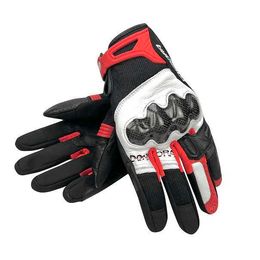 Aagv Gloves Gants d'équitation en fibre de carbone Agv pour hommes et femmes, équipement de moto de course, anti-chute, cuir d'été, imperméable toute l'année Y357