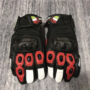 Aagv Guantes Agv Guantes de equitación de fibra de carbono para hombres y mujeres Cuatro estaciones Carreras de motocicletas Cuero genuino Caballero Anti caída Impermeable Verano 5dc5