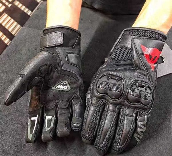 Aagv Guantes Guantes de equitación de fibra de carbono Agv Cuero de carreras de motocicletas de alta resistencia Caballero anticaída Comodidad para hombres y mujeres en todas las estaciones de verano Xam5