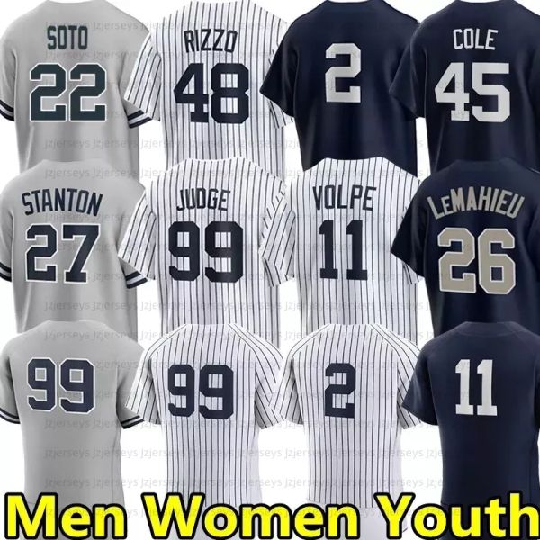 Aaron Juge Jersey Derek Jeter Babe Ruth Rizzo Gleyber Torres Bader Gerrit Cole Cortes Jr. DJ LeMahieu Donaldson Mantle Volpe Rodon allemand Juan Soto Alex Verdugo