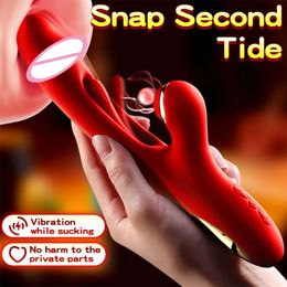 AAV 3 vibrators in 1 konijnenvibrator Sterk zuigende clitorisstimulator Krachtig kloppen G-spot vibrerende dildo-stimulator-vibrator voor vrouwen 2024