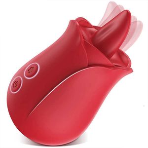 Aav G-spot masseur langue léchage vibrateur Rose adulte pour femme clitoridien mamelon stimulateur avec 10 Modes de vibration