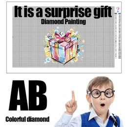 AB coloré diamant peinture 5D bricolage mystérieux image de s diamant broderie mystère Po personnalisé point de croix cadeau 220608