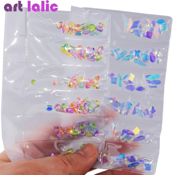 AB Flatback verre ongles strass diamant larme cheval oeil cristaux pierres brillant gemmes manucure ongles Art décorations 8486033