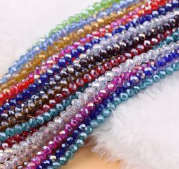 AB multicolour Abacus Verre cristalline perles en vrac Collier à facettes Bracelet Couleurs Bijoux Making5719517