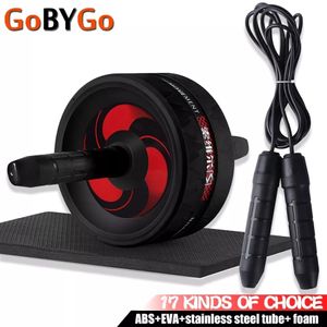 Ab Rollers 2 in 1 Roller Springtouw Geen geluid Buikwiel met mat Voor arm Taille Beenoefening Gym Fitnessapparatuur 230801