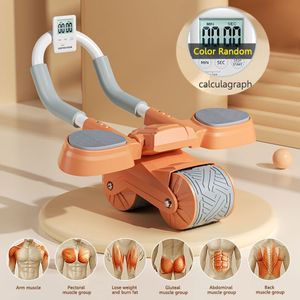 Ab Rollers 2In1 Buikwiel Gebalanceerde Ondersteuning Digitale Teller Automatische Rebound Mute Abdominale Sporter Thuistraining Gymapparatuur 230801