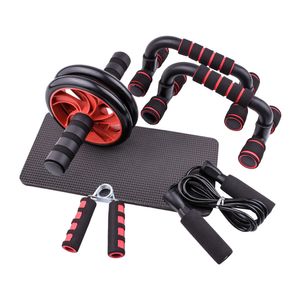 Ab Rollers Ab Roller Springtouw Geen Lawaai Abdominale Wiel Ab Roller met Mat Voor Arm Taille Been Oefening Gym Fitnessapparatuur 230617