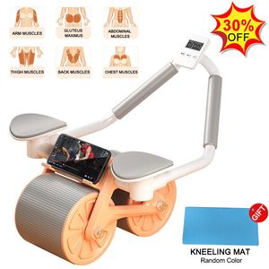 Ab Rollers Automatische Rebound Buik Wiel Abdominale Wielen Met Pad Push-up Platte Spier Stretch Roller Ondersteuning Mute Abdominale Sporter 230613