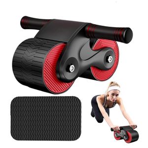 Rodillos Ab Rebote automático Ruedas redondas dobles Ejercitador abdominal doméstico Equipo de gimnasio Entrenamientos básicos Deporte AB Rollers Coaster 230613